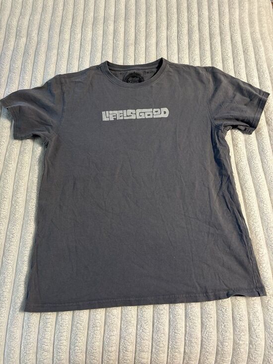 Life Is Good Other - Good vibes by Life is Good T Shirt Men’s Large Dark Grey 100% Cotton Beach